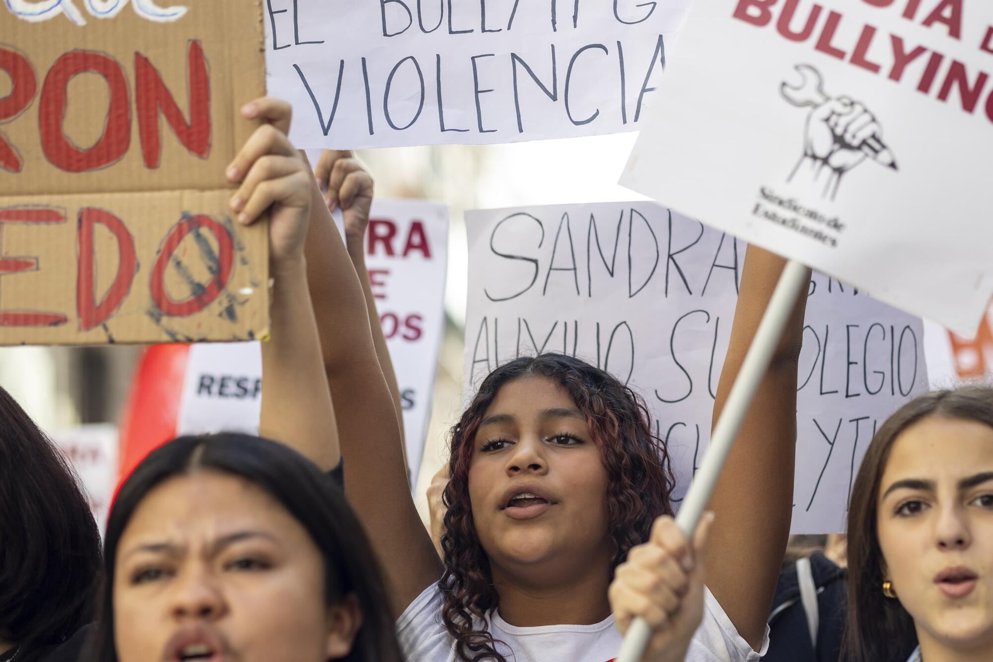 Manifestación  Acoso escolar justicia para Sandra - 4